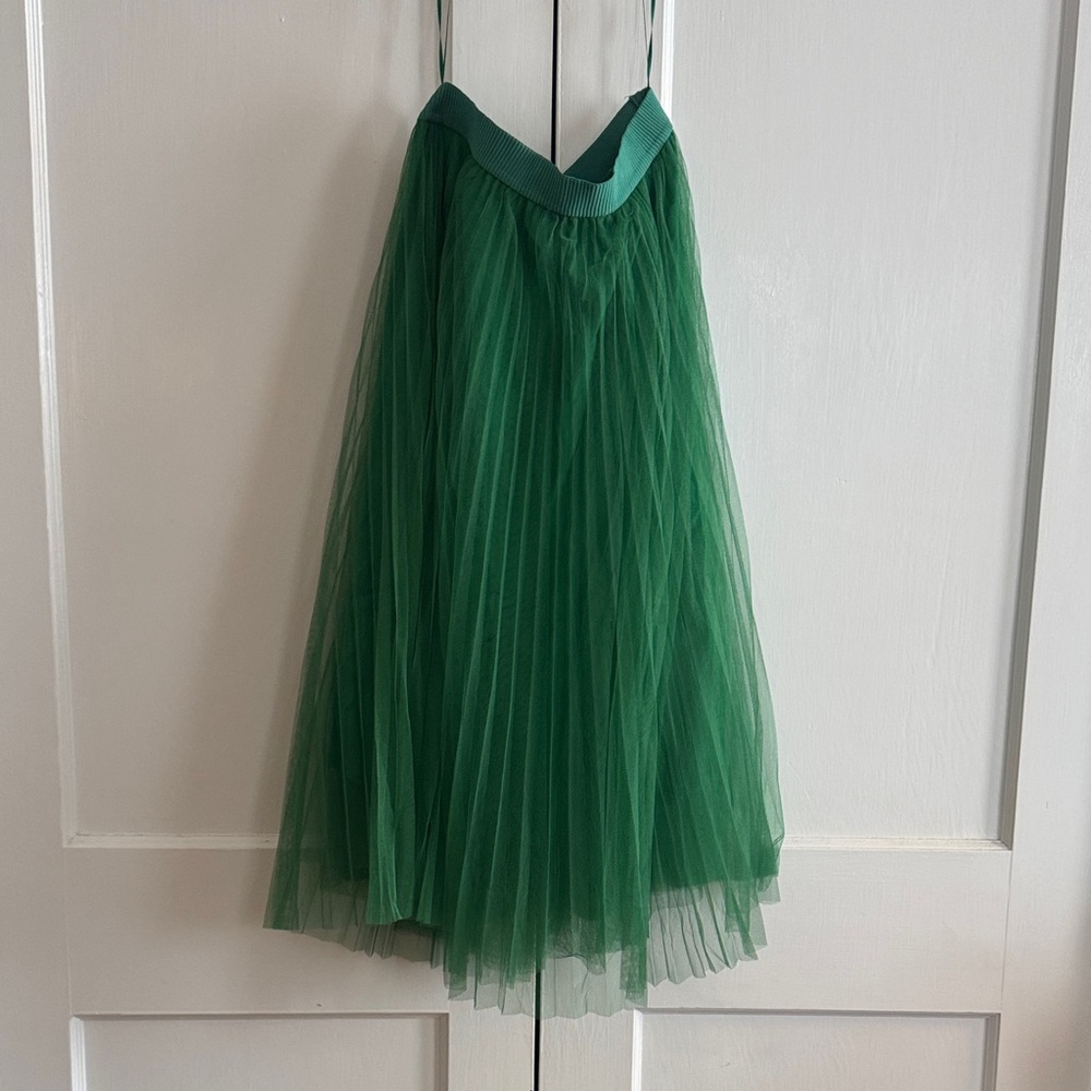 Eesome Forest Green A-Line Tulle Skirt